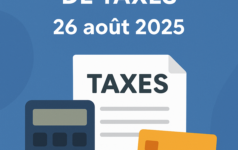Troisième versement de taxes municipales