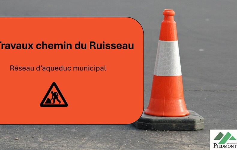 🚧 Travaux en cours - Chemin du Ruisseau 🚧